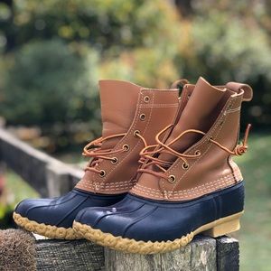 L.L. Bean Duck Boots, 8” Navy Blue